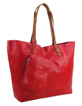 Velká růžová shopper dámská taška s crossbody uvnitř