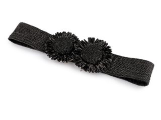 Dámský pásek pružný šíře 4,8 cm květy