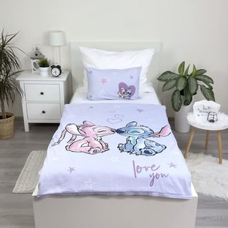 Povlečení do postýlky Lilo and Stitch Purple baby 100x135, 40x60 cm