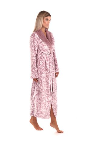 Flora Mauve Mist - Dámský Župan s Límcem - Model 25 56 4303