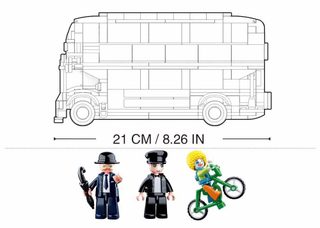 SLUBAN Model Bricks Autobus Double Decker 382 dílků + 3 figurky STAVEBNICE
