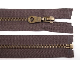 Staromosazný zip šíře 6 mm délka 60 cm (bundový)