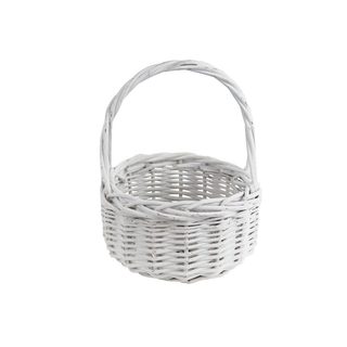 Proutěný košík bílý P2218/A - 20 cm