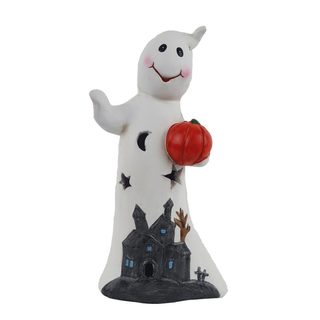 Halloweenská dekorace duch s LED osvětlením X6180 - 11 × 6,5 × 20 cm