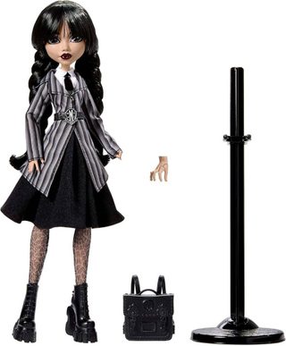 Monster High panenka Wednesday Addams se stojánkem (Mattel)
