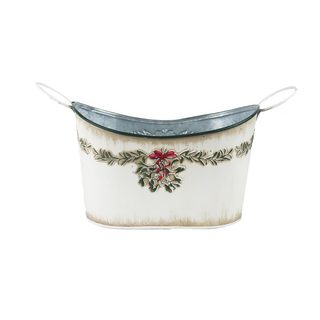 Vánoční plechový obal oválný K3904/1 - 19 cm