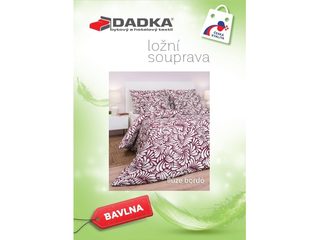 Bavlněné povlečení Iluze bordó 140x200, 70x90 cm