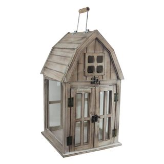 Lucerna dřevěná domeček 44 cm D7075/B