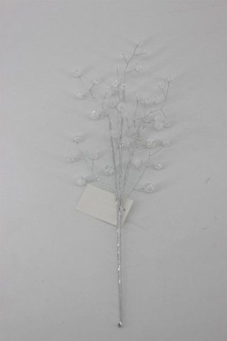 Dekorační větvička s korálky X7588 - 32 cm