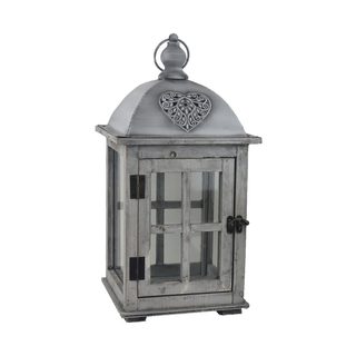 Dřevěná lucerna D7098/B - 43.5cm