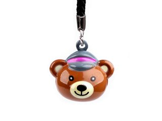 Přívěsek na mobil / klíče rolnička tučňák, panda, smajlík, myš, opice