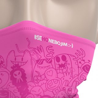 ZLEVNĚNO - Dětský antivirový nanošátek v limitované edici SE HO NEBOJÍM :-) růžový