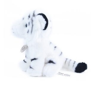 Plyšový tygr bílý sedící 18 cm