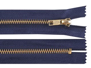 Kovový zip No 5 délka 16 cm (jeansový)