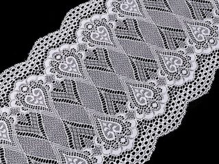 Elastická krajka / vsadka / běhoun šíře 18 cm METRÁŽ