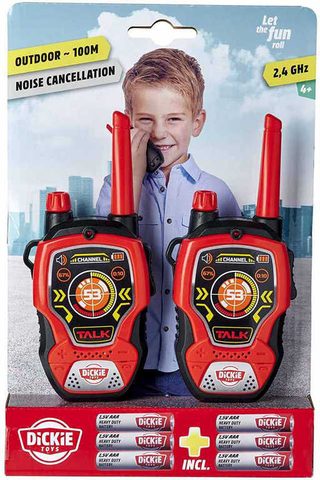 DICKIE Vysílačky dětské Walkie Talkie 2,4GHz 16cm set 2ks na baterie
