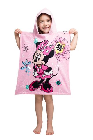 Plážová osuška pončo Minnie Pink bow 50x115 cm