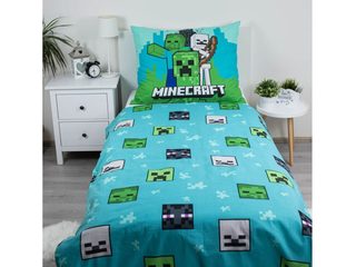 Povlečení bavlna Minecraft Mobs Here 140x200, 70x90 cm