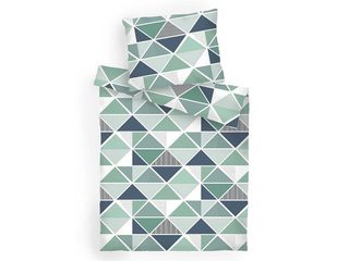 Bavlněné povlečení Pyramidy mentolové 140x200, 70x90 cm
