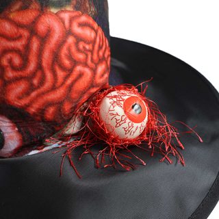 Klobouk halloween mozek s okem dospělý