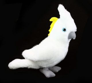 Plyšový papoušek kakadu 17 cm