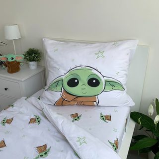 Povlečení bavlna Star Wars Baby Yoda 140x200, 70x90 cm