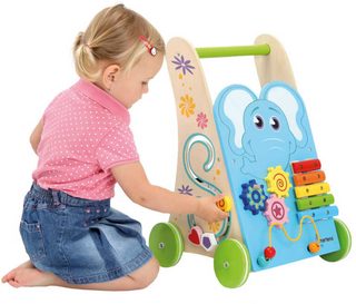 Bino dřevěné chodítko Activity baby (xylofon, FSC 100%)