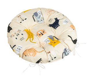 Sedák Adéla prošívaný kulatý Béžová,Černá,Šedá 62/291 průměr 40 cm