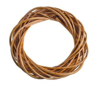 Věnec z proutí 30 cm - světle hnědý