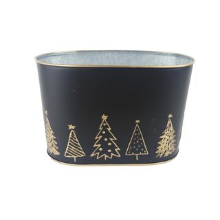 Vánoční květináč oválný K3911/2 - 22,5 cm