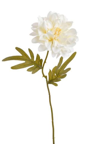 Květ jiřiny 38 cm - bílá/krémová