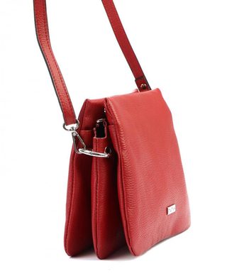 MiaMore Kožená crossbody dámská kabelka se třemi oddíly camel hnědá