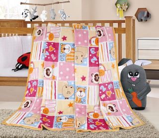 Dětská deka 100x155 cm růžový patchwork