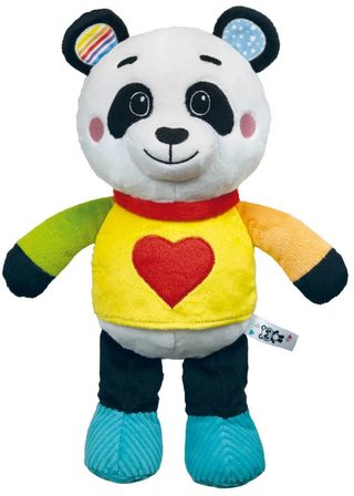 CLEMENTONI Baby medvídek panda mazlicí na baterie Zvuk pro miminko