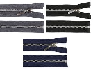 Kovový / mosazný zip šíře 6 mm délka 60 cm