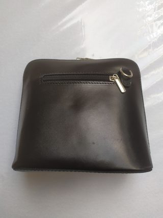Kožená malá dámská crossbody kabelka černá KK-1702