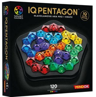 MINDOK Hlavolamová hra SMART GAMES IQ Deluxe-Pentagon 120 rébusů