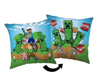 Polštářek Minecraft Creeper rush 40x40 cm
