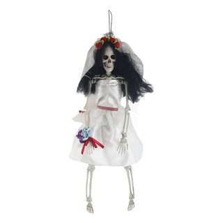 Halloweenská dekorace kostlivec nevěsta X5888 - 9 × 5,5 × 41 cm