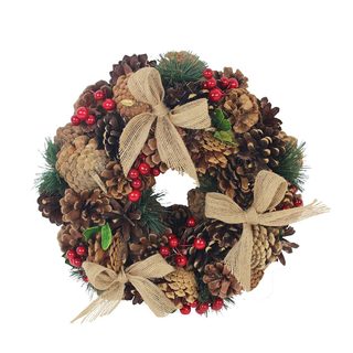 Věnec s mašlemi malý P1042/1 průměr 25 cm