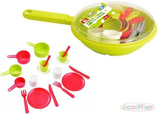 Dětská sada nádobí set kuchyňský pánev s doplňky PLAST