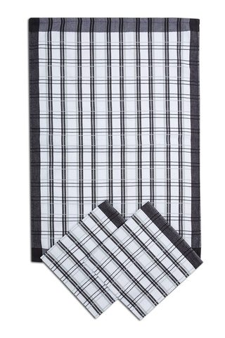 Utěrka Extra savá 50x70 cm Tradiční káro černé 3 ks