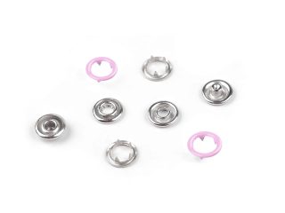 Knoflíky stiskací Roland Baby Ø10 mm na slabé látky, barevný lak sada 50 kusů