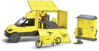 Dickie dodávka DHL s figurkou (světlo, zvuk, baterie)