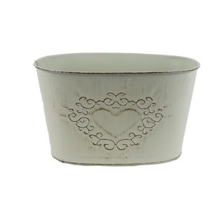 Květináč plechový ovál K3946/1 - 19 x 11,5 x 12 cm