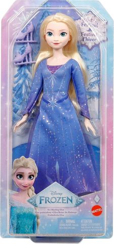 MATTEL Panenka Elsa na bruslích Ledové Království: Zimní festival