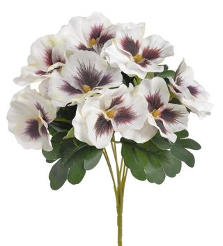 Macešky trs bílá – umělá rostlina se 7 stonky, 32 cm