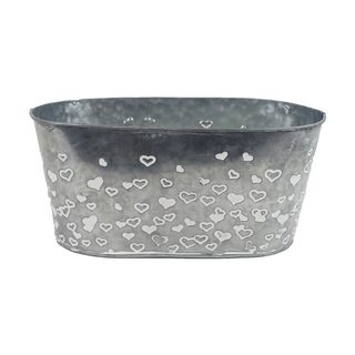 Květináč plechový ovál K4275/2 - 23,5 x 13 x 10,5 cm