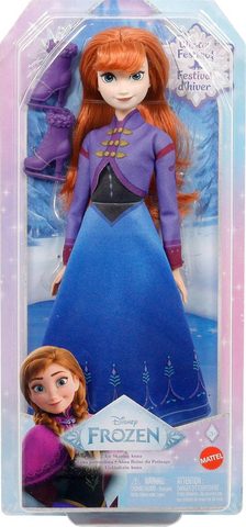 MATTEL Panenka Anna na bruslích Ledové Království: Zimní festival
