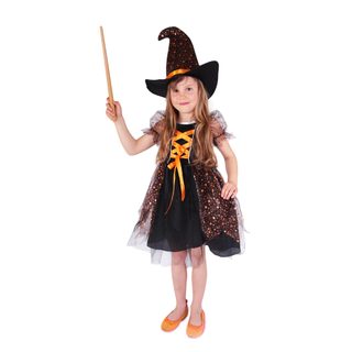 Dětský kostým čarodějnice/Halloween hvězdička (M) EKO